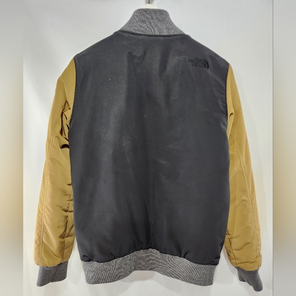 THE NORTH FACE Brown Label Asian Market Outerwear Black Gold Varsity Jacket sz S - Picture 8 of 14